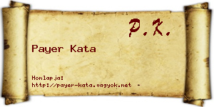 Payer Kata névjegykártya